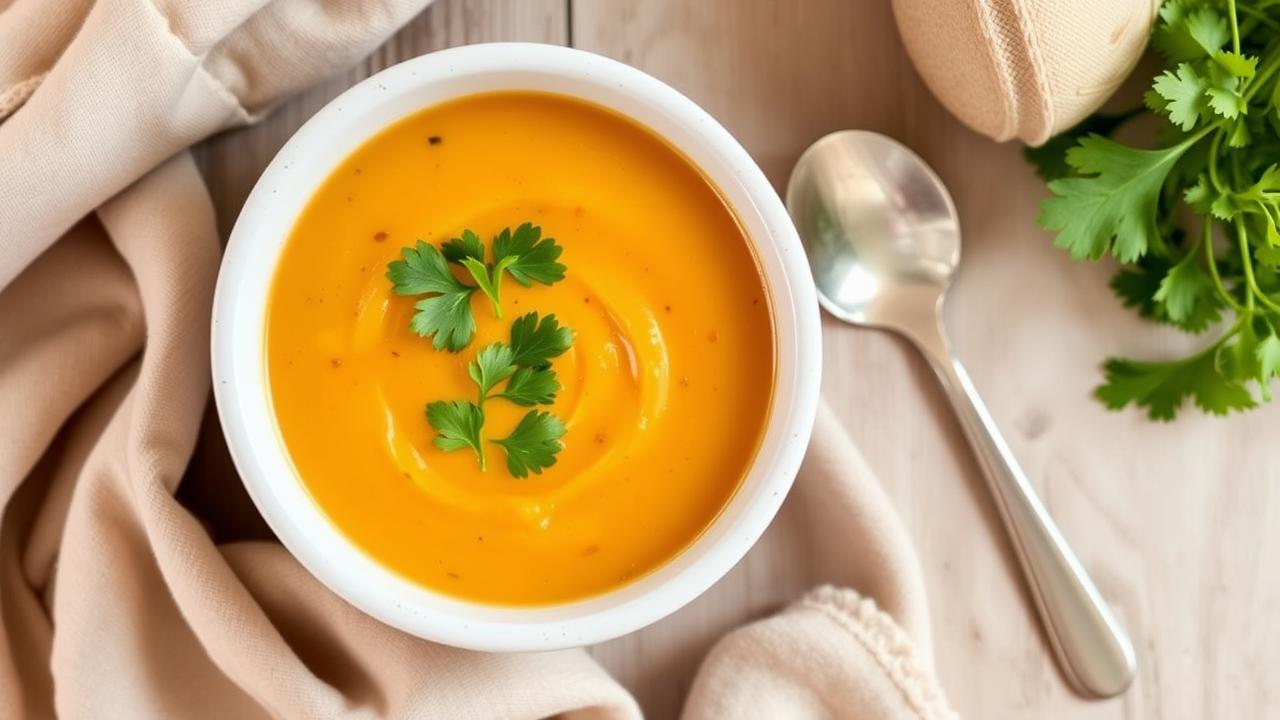 supă cremă de dovlecel și cartof dulce