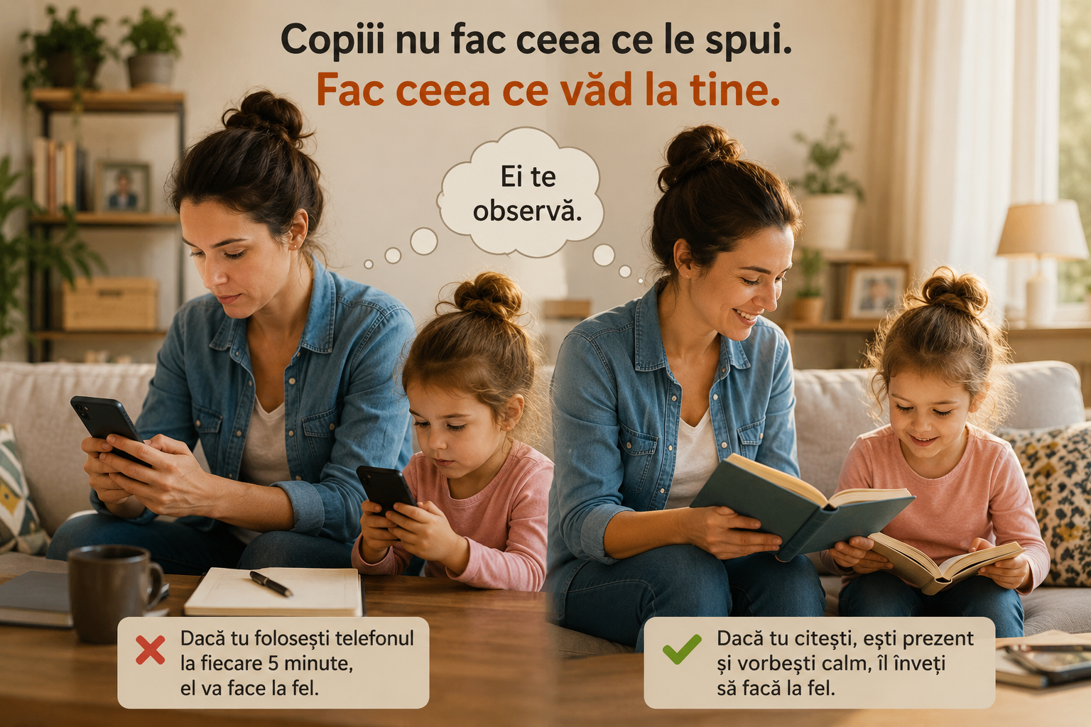 copiii învață prin imitare