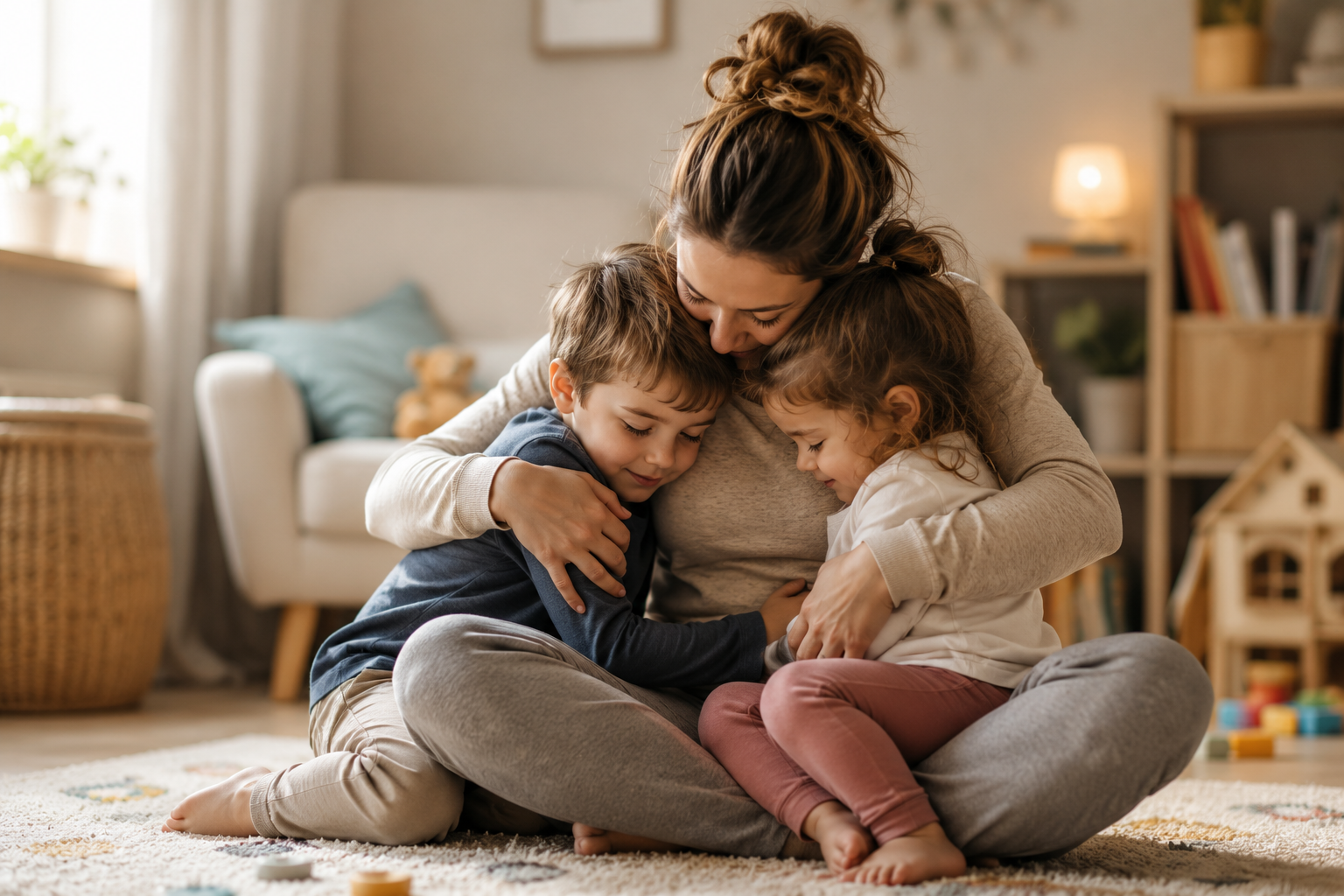 Îmbrățișare caldă și imediată de familie