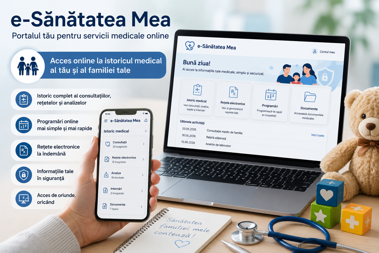 e sănătatea mea acces la sănătate online