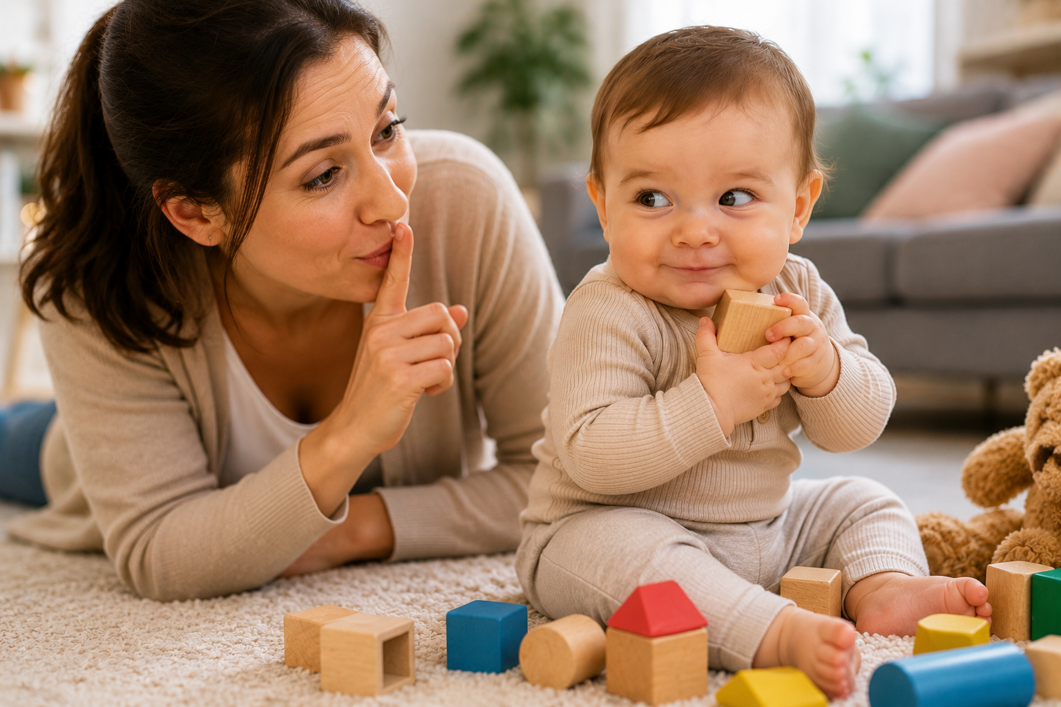 mama bebelus parenting joaca jucarii