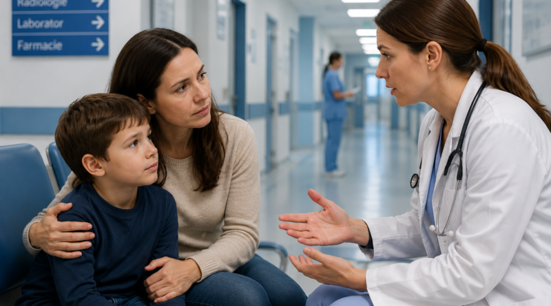 consultatie medicală într un hol de spital