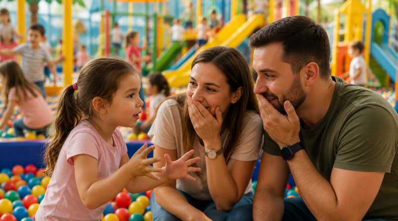 distractie de familie la un loc de joacă