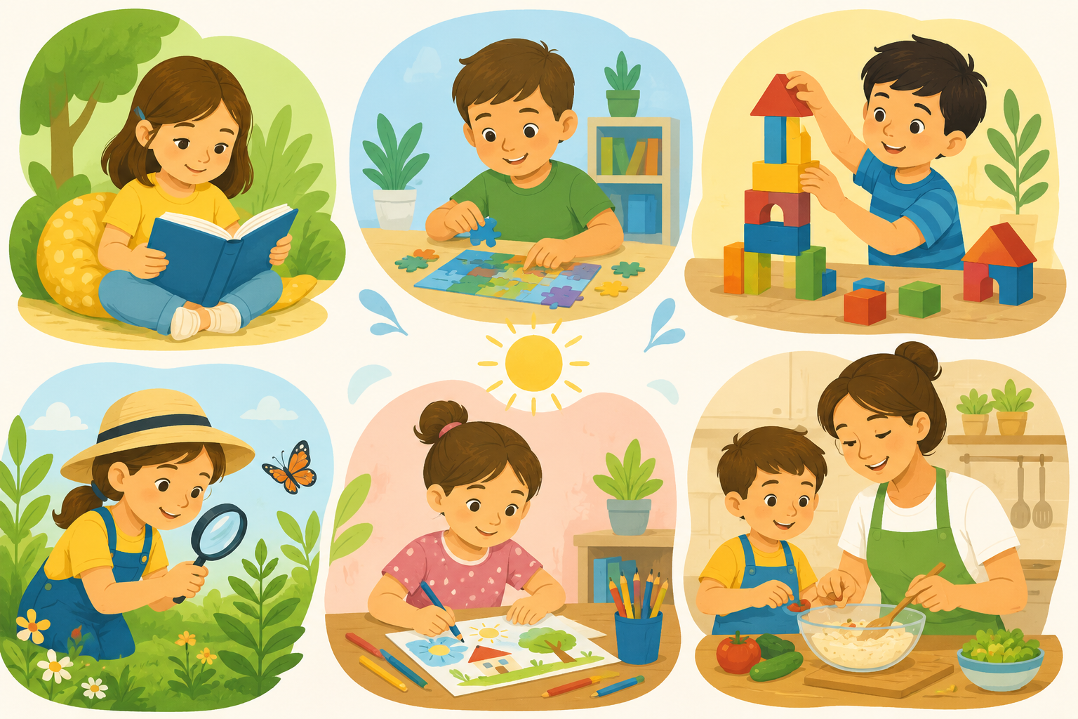 ilustrație activități educative și de joacă