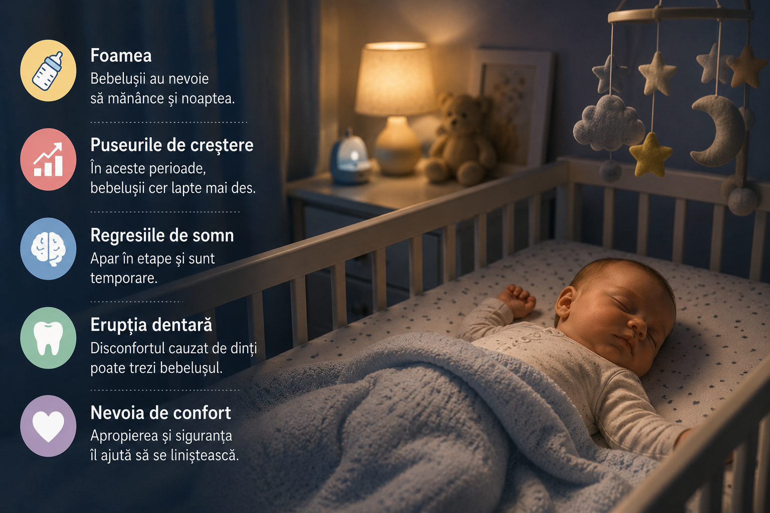 cauzele lipsei de somn la bebelusi